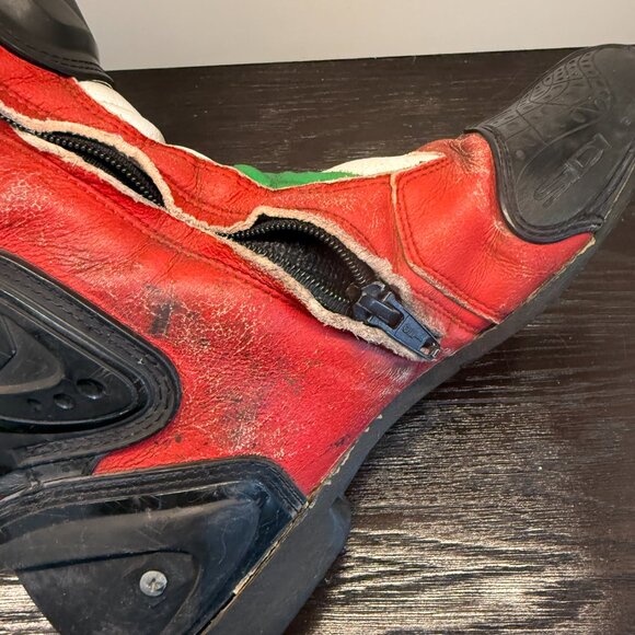 Sidi Stivali Motorcycle Boots Mens 10 Red Zip Made in Italy Alpine Stars main image 15